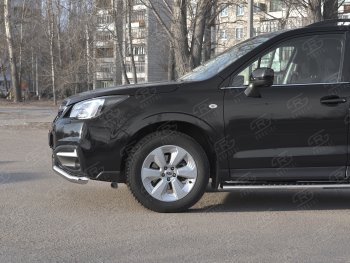 18 849 р. Защита переднего бампера SLITKOFF d63 волна Subaru Forester SJ рестайлинг (2016-2019)  с доставкой в г. Пермь. Увеличить фотографию 3