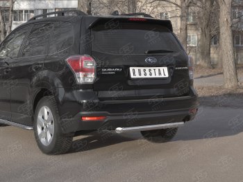 17 349 р. Защита заднего бампера (Ø63, нержавейка) SLITKOFF  Subaru Forester  SJ (2016-2019) рестайлинг  с доставкой в г. Пермь. Увеличить фотографию 2