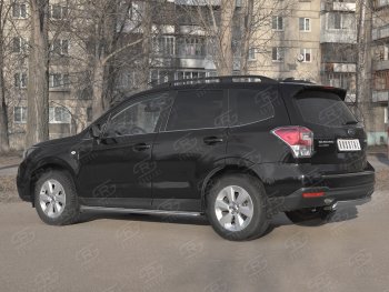 11 599 р. Защита заднего бампера (Ø75х42 мм, нержавейка) Russtal Subaru Forester SJ рестайлинг (2016-2019)  с доставкой в г. Пермь. Увеличить фотографию 4