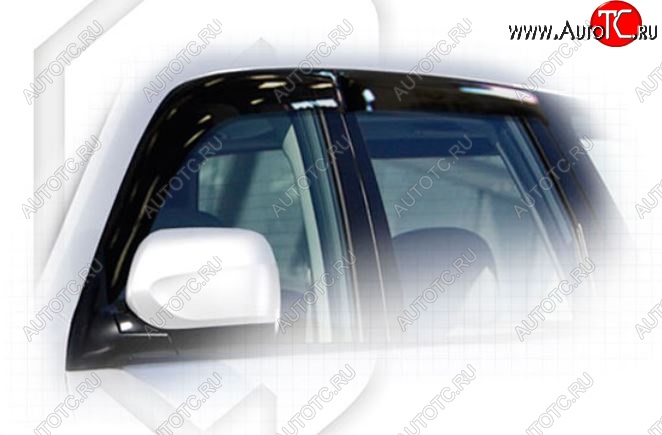 2 079 р. Дефлектора окон CA-Plastiс Subaru Forester SH (2008-2013) (Classic полупрозрачный, Без хром.молдинга, Крепление только на скотч)  с доставкой в г. Пермь