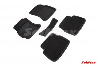 Комплект 3D ковриков в салон (ворсовые / чёрные) (АКПП) Seintex Subaru Forester  SH (2008-2013)