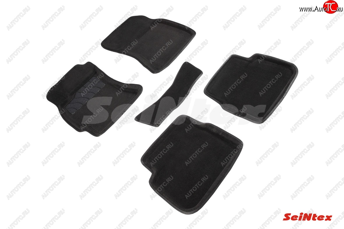5 699 р. Комплект 3D ковриков в салон (ворсовые / чёрные) (АКПП) Seintex  Subaru Forester  SH (2008-2013)  с доставкой в г. Пермь