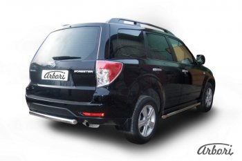 8 999 р. Защита заднего бампера Arbori Subaru Forester SH (2008-2013)  с доставкой в г. Пермь. Увеличить фотографию 2