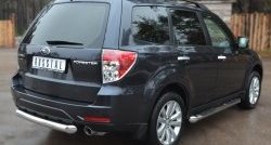 15 999 р. Одинарная защита заднего бампера из трубы диаметром 76 мм SLITKOFF Subaru Forester SH (2008-2013)  с доставкой в г. Пермь. Увеличить фотографию 4