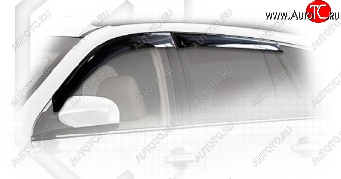 2 079 р. Дефлектора окон (USA) CA-Plastic  Subaru Outback ( BR/B14,  BR,) (2009-2015) дорестайлинг универсал, B14)  рестайлинг универсал (Classic полупрозрачный, Без хром.молдинга)  с доставкой в г. Пермь