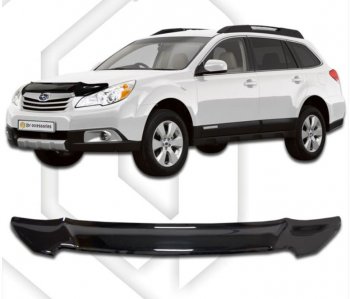 Дефлектор капота CA-Plastic Subaru Outback ( BR/B14,  BR,) (2009-2015) дорестайлинг универсал, B14)  рестайлинг универсал