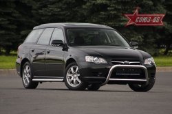 9 224 р. Защита переднего бампера Souz-96 (d60) Subaru Outback BP дорестайлинг универсал (2003-2006)  с доставкой в г. Пермь. Увеличить фотографию 2