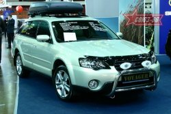 9 224 р. Защита переднего бампера Souz-96 (d60) Subaru Outback BP дорестайлинг универсал (2003-2006)  с доставкой в г. Пермь. Увеличить фотографию 3