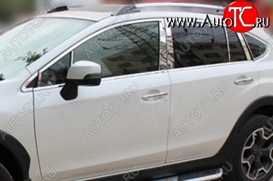 13 299 р. Накладки на стойки дверей СТ Subaru XV GP/G33 дорестайлинг (2012-2016) (Неокрашенные)  с доставкой в г. Пермь