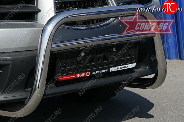 11 339 р. Защита переднего бампера Souz-96 (d60) Subaru Tribeca (2008-2014)  с доставкой в г. Пермь