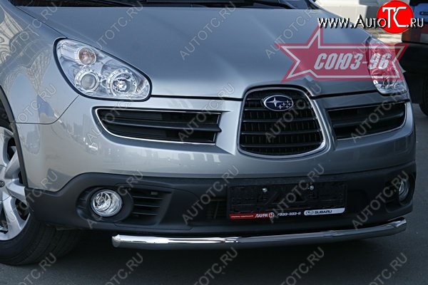 11 069 р. Защита переднего бампера одинарная Souz-96 (d60) Subaru Tribeca (2005-2007)  с доставкой в г. Пермь