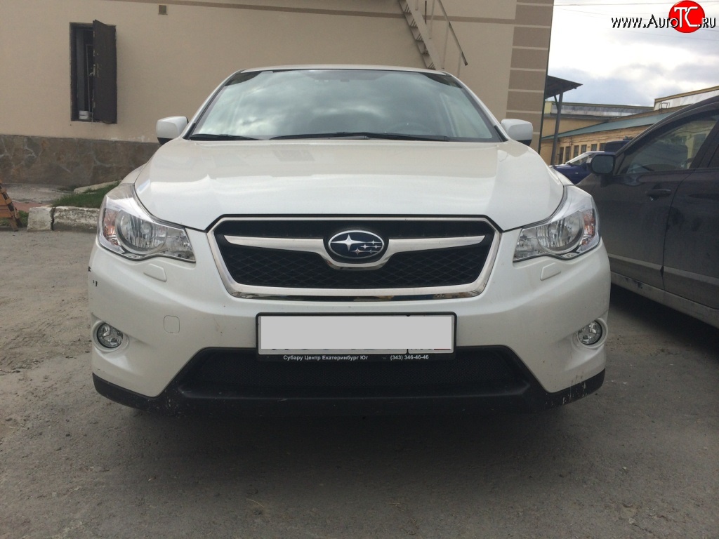 1 469 р. Сетка на бампер Russtal (черная) Subaru XV GP/G33 дорестайлинг (2012-2016)  с доставкой в г. Пермь