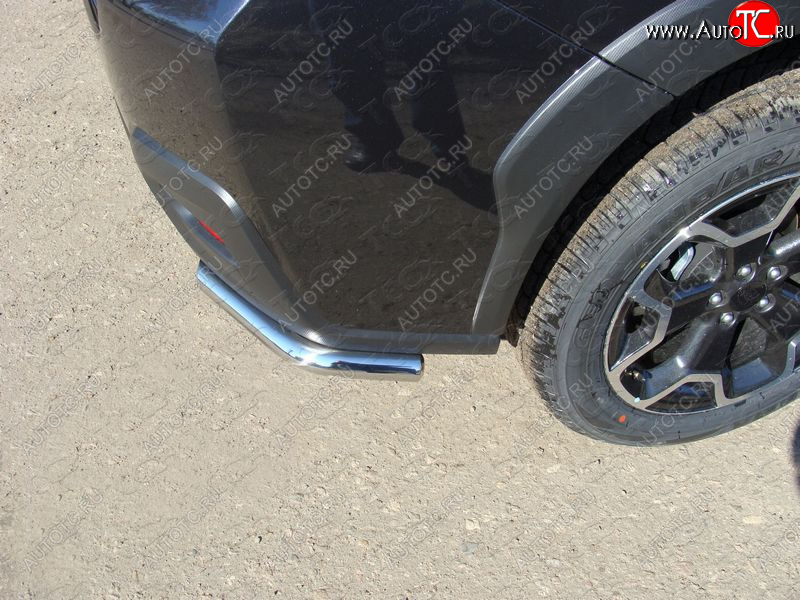 7 349 р. Защита заднего бампера (уголки короткие) ТСС 42,4 мм Subaru XV GP/G33 дорестайлинг (2012-2016)  с доставкой в г. Пермь