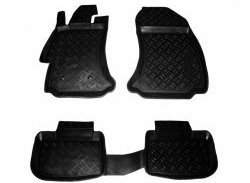 Коврики в салон Aileron 4 шт. (полиуретан) Subaru XV  GP/G33 (2012-2017) дорестайлинг, рестайлинг