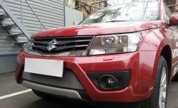 1 539 р. Сетка на бампер Russtal (хром) Suzuki Grand Vitara JT 5 дверей 2-ой рестайлинг (2012-2016)  с доставкой в г. Пермь. Увеличить фотографию 3