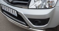 17 999 р. Защита переднего бампера (2 трубыØ63 и 42 мм, нержавейка) SLITKOFF  Suzuki Grand Vitara  JT (2012-2016) 3 двери 2-ой рестайлинг  с доставкой в г. Пермь. Увеличить фотографию 4