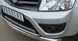 18 999 р. Защита переднего бампера (2 трубыØ76 и 42 мм, нержавейка) SLITKOFF Suzuki Grand Vitara JT 3 двери 2-ой рестайлинг (2012-2016)  с доставкой в г. Пермь. Увеличить фотографию 4
