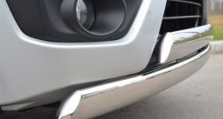 16 849 р. Защита переднего бампера (2 трубыØ75х42 мм, нержавейка) Russtal Suzuki Grand Vitara JT 3 двери 2-ой рестайлинг (2012-2016)  с доставкой в г. Пермь. Увеличить фотографию 2