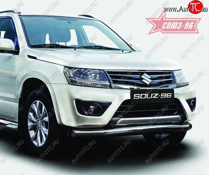 13 229 р. Защита переднего бампера одинарная Souz-96 (d76) Suzuki Grand Vitara JT 5 дверей 2-ой рестайлинг (2012-2016)  с доставкой в г. Пермь