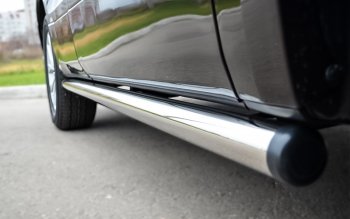 10 099 р. Защита порогов из круглой трубы диаметром 63 мм 3дв. Russtal v2 Suzuki Grand Vitara JT 3 двери 2-ой рестайлинг (2012-2016)  с доставкой в г. Пермь. Увеличить фотографию 2