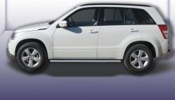Защита порогов из круглой трубы диаметром 57 мм Slitkoff Suzuki Grand Vitara  JT 5 дверей (2012-2016) 2-ой рестайлинг
