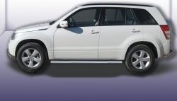Защита порогов из круглой трубы диаметром 76 мм Slitkoff Suzuki Grand Vitara  JT 5 дверей (2012-2016) 2-ой рестайлинг