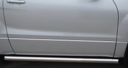 69 999 р. Защита порогов из круглой трубы диаметром 63 мм (3 дв.) Russtal Suzuki Grand Vitara JT 3 двери 2-ой рестайлинг (2012-2016) (Защита порогов с со скосами на торцах (вариант 1))  с доставкой в г. Пермь. Увеличить фотографию 2