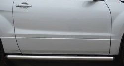 69 999 р. Защита порогов из круглой трубы диаметром 63 мм (3 дв.) Russtal Suzuki Grand Vitara JT 3 двери 2-ой рестайлинг (2012-2016) (Защита порогов с со скосами на торцах (вариант 1))  с доставкой в г. Пермь. Увеличить фотографию 6