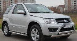 24 649 р. Широкая защита порогов (3 дв.) SLITKOFF Suzuki Grand Vitara JT 3 двери 2-ой рестайлинг (2012-2016)  с доставкой в г. Пермь. Увеличить фотографию 3