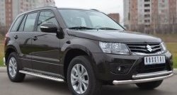 24 649 р. Широкая защита порогов (5 дв.) SLITKOFF  Suzuki Grand Vitara  JT 5 дверей (2012-2016) 2-ой рестайлинг  с доставкой в г. Пермь. Увеличить фотографию 4