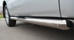 83 999 р. Защита порогов с пластиковыми вставками для ног из круглой трубы диаметром 76 мм (3 дв.) Russtal Suzuki Grand Vitara JT 3 двери 2-ой рестайлинг (2012-2016) (Защита порогов с со скосами на торцах (вариант 1))  с доставкой в г. Пермь. Увеличить фотографию 4