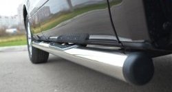 83 999 р. Защита порогов с пластиковыми вставками для ног из круглой трубы диаметром 76 мм (5 дв.) Russtal Suzuki Grand Vitara JT 5 дверей 2-ой рестайлинг (2012-2016) (Защита порогов с со скосами на торцах (вариант 1))  с доставкой в г. Пермь. Увеличить фотографию 7