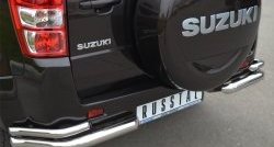 15 899 р. Защита заднего бампера (Ø63 и 42 мм, нержавейка) SLITKOFF Suzuki Grand Vitara JT 5 дверей 2-ой рестайлинг (2012-2016)  с доставкой в г. Пермь. Увеличить фотографию 2
