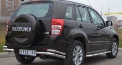 15 899 р. Защита заднего бампера (Ø63 и 42 мм, нержавейка) SLITKOFF Suzuki Grand Vitara JT 5 дверей 2-ой рестайлинг (2012-2016)  с доставкой в г. Пермь. Увеличить фотографию 4
