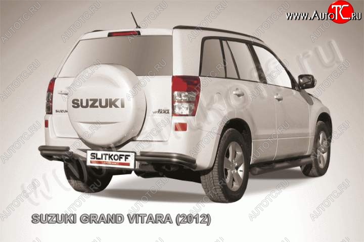 6 899 р. Уголки d57+d42 двойные Suzuki Grand Vitara JT 5 дверей 2-ой рестайлинг (2012-2016) (Цвет: серебристый)  с доставкой в г. Пермь