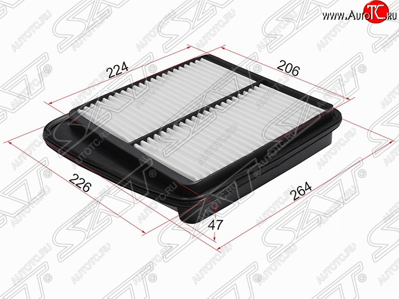 339 р. Фильтр воздушный двигателя 2.7 SAT (264/224х226/206х47 mm)  Suzuki Escudo  2 - Grand Vitara ( FTB03 3 двери,  3TD62, TL52 5 дверей)  с доставкой в г. Пермь