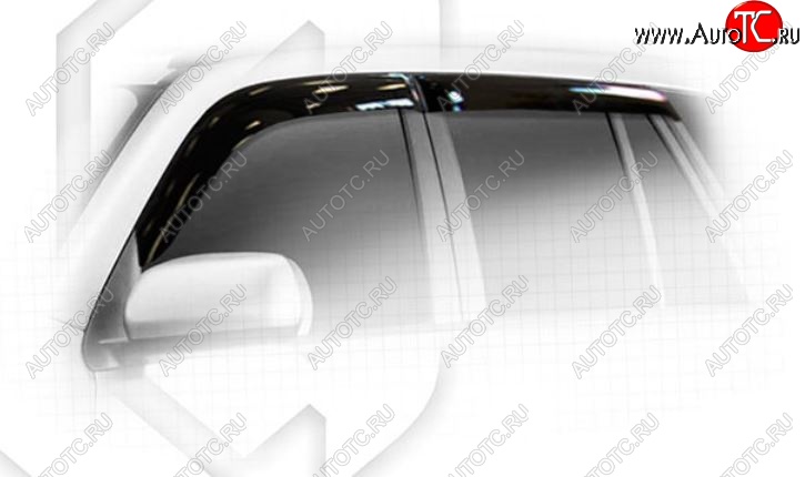 2 079 р. Дефлектора окон (TD54W, TD94W) CA-Plastic  Suzuki Grand Vitara  JT 5 дверей (2005-2016) дорестайлинг, 1-ый рестайлинг, 2-ой рестайлинг (Classic полупрозрачный, Без хром.молдинга, Крепление только на скотч)  с доставкой в г. Пермь
