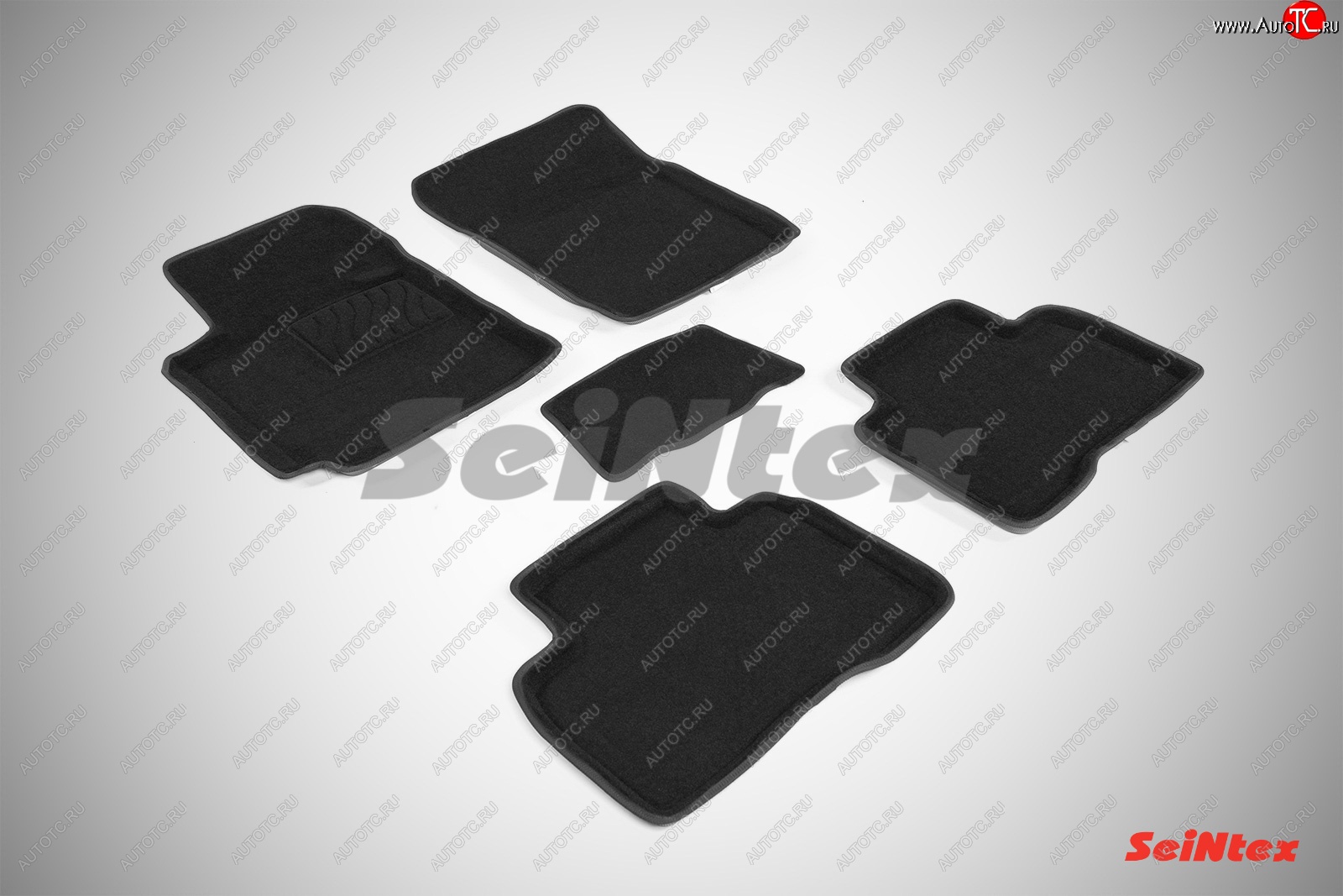 5 449 р. Комплект 3D ковриков в салон (ворсовые / чёрные) Seintex  Suzuki Grand Vitara ( JT 5 дверей,  JT 3 двери) (2005-2012) дорестайлинг, 1-ый рестайлинг  с доставкой в г. Пермь