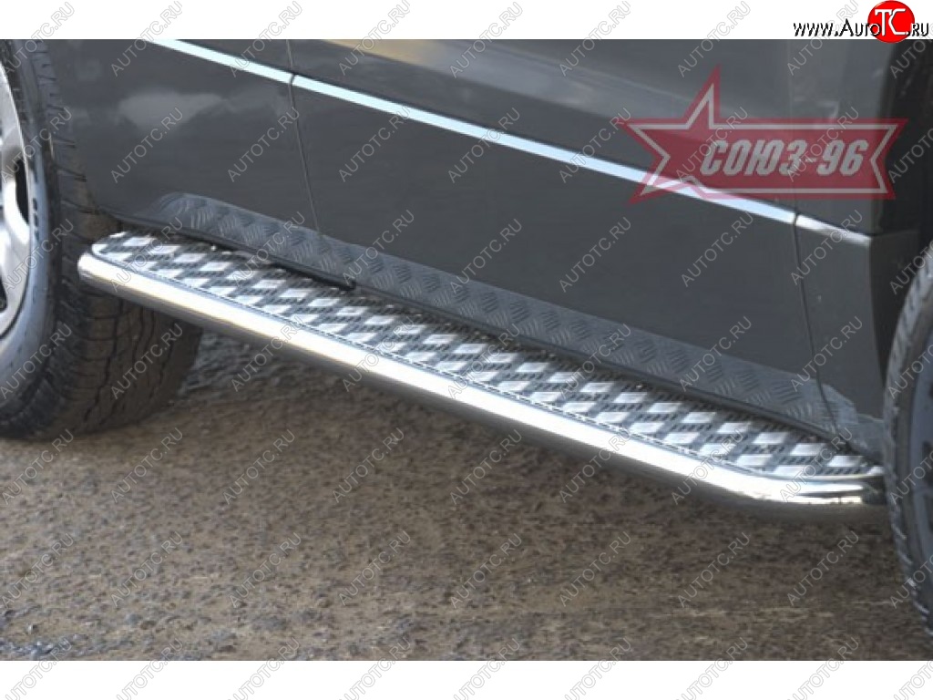 12 554 р. Пороги с листом d42 souz-96  Suzuki Grand Vitara  JT 3 двери (2005-2008) дорестайлинг  с доставкой в г. Пермь