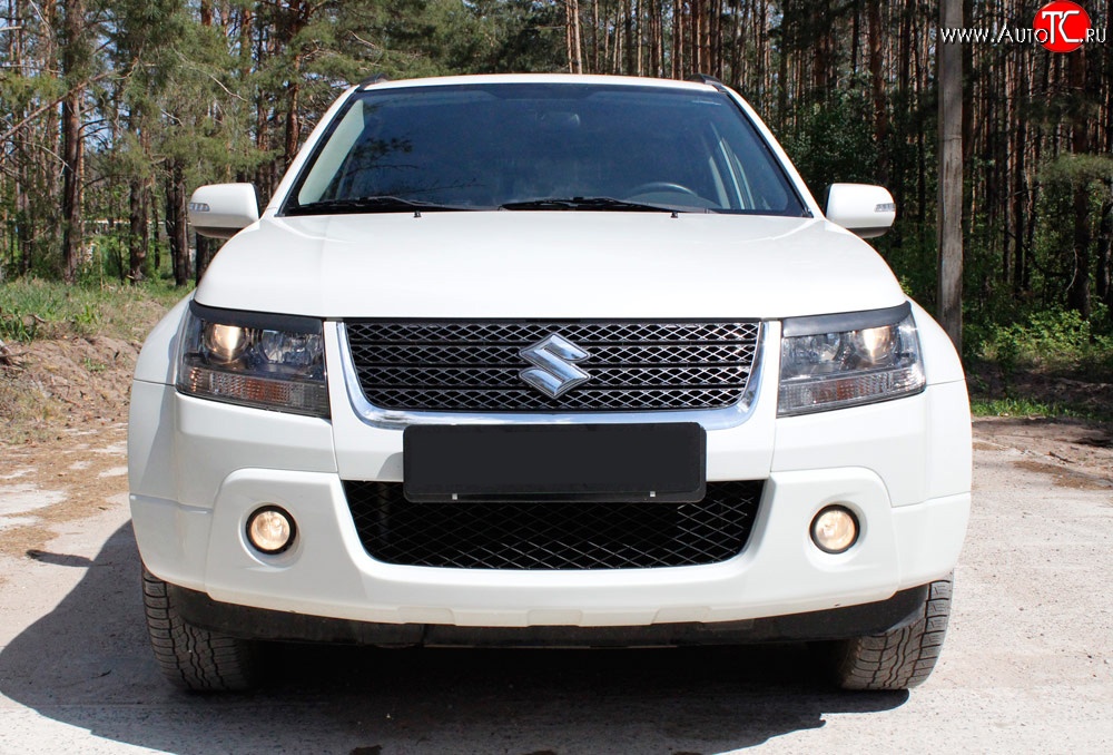 679 р. Реснички фары RA  Suzuki Grand Vitara ( JT 3 двери,  JT 5 дверей) (2008-2012) 1-ый рестайлинг (Неокрашенные)  с доставкой в г. Пермь