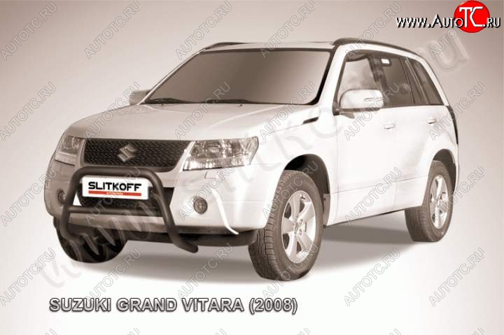 16 899 р. Кенгурятник d57 низкийчерный  Suzuki Grand Vitara  JT 5 дверей (2005-2008) дорестайлинг (Цвет: серебристый)  с доставкой в г. Пермь