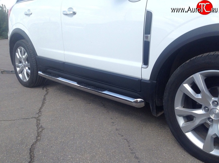 11 899 р. Защита порогов d76 мм с проступью Металл Дизайн  Suzuki Grand Vitara  JT 5 дверей (2005-2016) дорестайлинг, 1-ый рестайлинг, 2-ой рестайлинг (полированная нержавейка)  с доставкой в г. Пермь