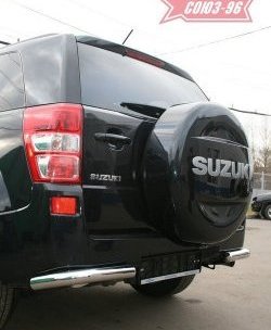 Защита заднего бампера из двух боковых уголков (d60) SOUZ-96 Suzuki Grand Vitara  JT 5 дверей (2005-2008) дорестайлинг