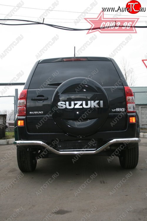 8 864 р. Защита заднего бампера из фигурной трубы диаметром 60 мм Souz-96  Suzuki Grand Vitara  JT 5 дверей (2005-2008) дорестайлинг  с доставкой в г. Пермь
