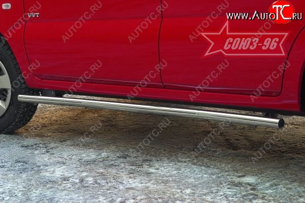 8 549 р. Защита порогов Souz-96 (d42) под установку с пластик. порогами Suzuki Ignis (2003-2008)  с доставкой в г. Пермь