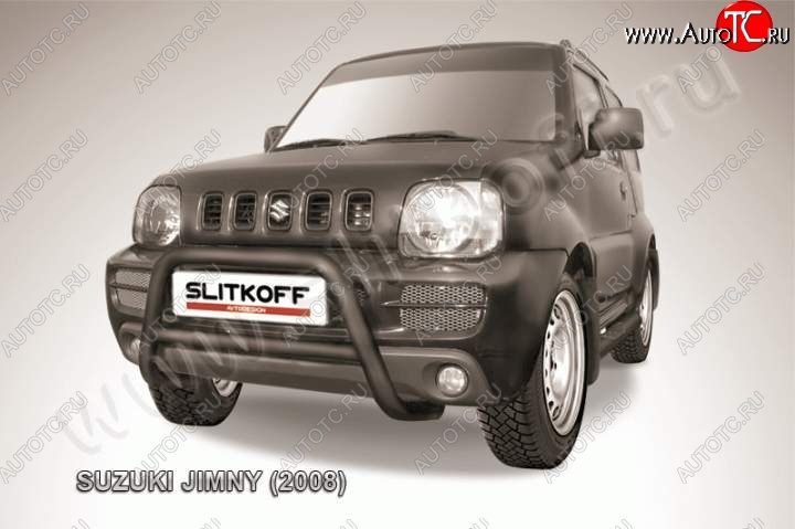 16 899 р. Кенгурятник d57 низкий Suzuki Jimny JB23/JB43 1-ый рестайлинг (2002-2012) (Цвет: серебристый)  с доставкой в г. Пермь