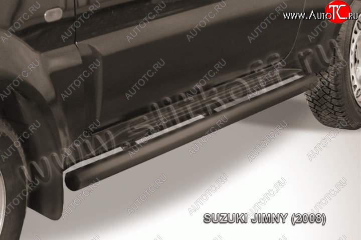 9 899 р. Защита порогов Slitkoff Suzuki Jimny JB23/JB43 1-ый рестайлинг (2002-2012) (Цвет: серебристый)  с доставкой в г. Пермь