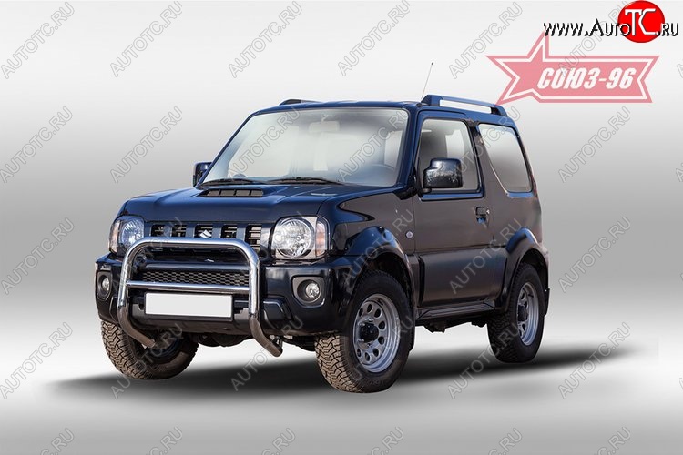 9 899 р. Защита переднего бампера Souz-96 (d60) Suzuki Jimny JB23/JB43 2-ой рестайлинг (2012-2018)  с доставкой в г. Пермь