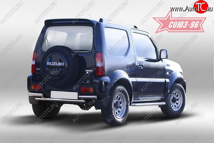8 819 р. Защита заднего бампера из трёх труб (d60) Souz-96 Suzuki Jimny JB23/JB43 2-ой рестайлинг (2012-2018)  с доставкой в г. Пермь