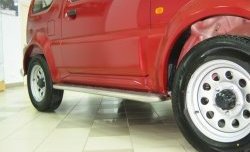 24 649 р. Широкая защита порогов (рестайлинг) SLITKOFF Suzuki Jimny JB23/JB43 дорестайлинг (1998-2001)  с доставкой в г. Пермь. Увеличить фотографию 2